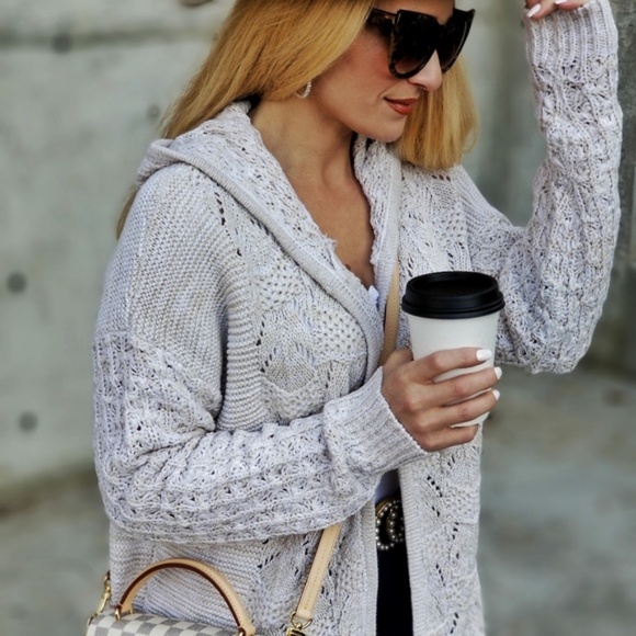 Open Front Knitted Cardigan - Picture 3 of 5